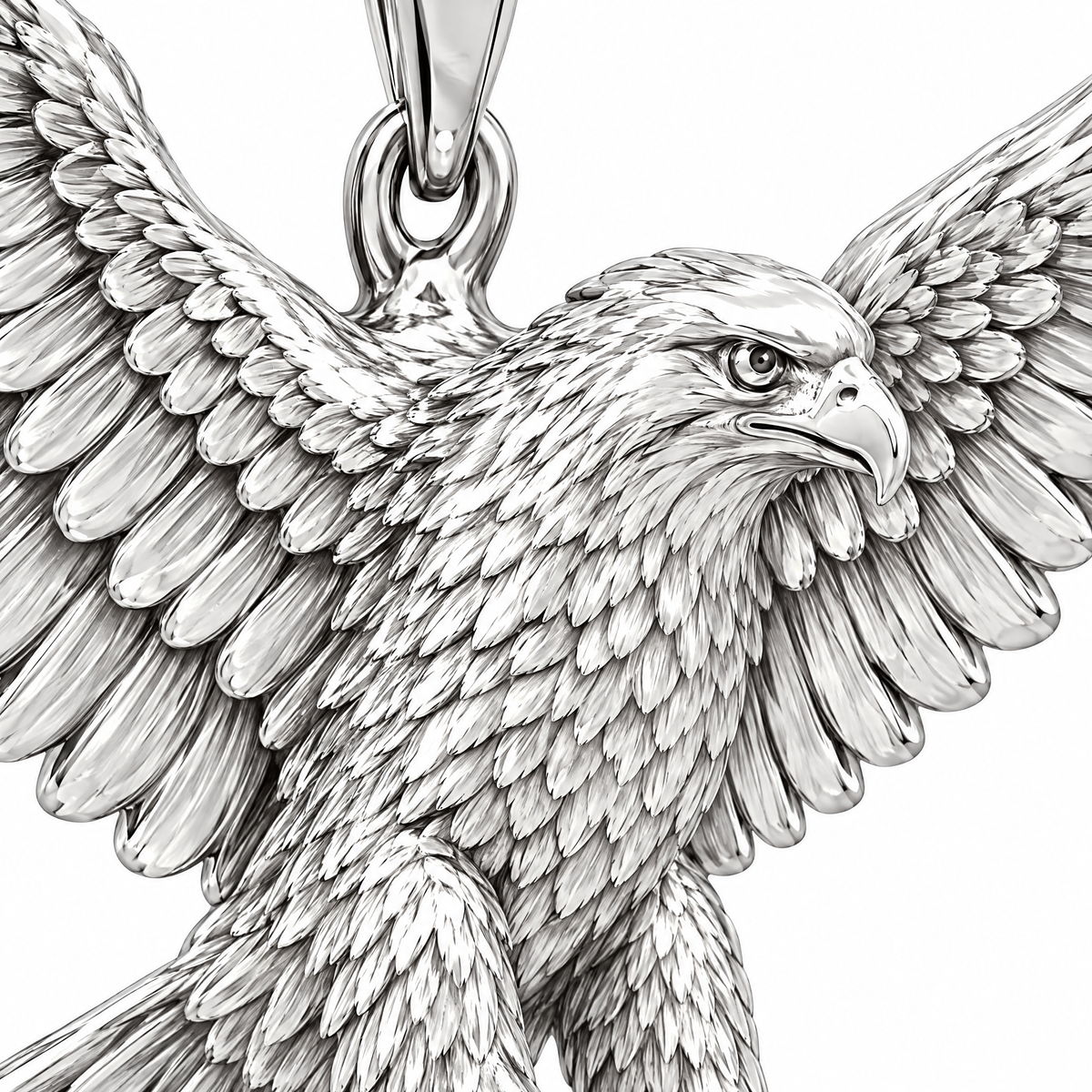 Eagle Silver Mini — close-up detail; AI-generated design visualization