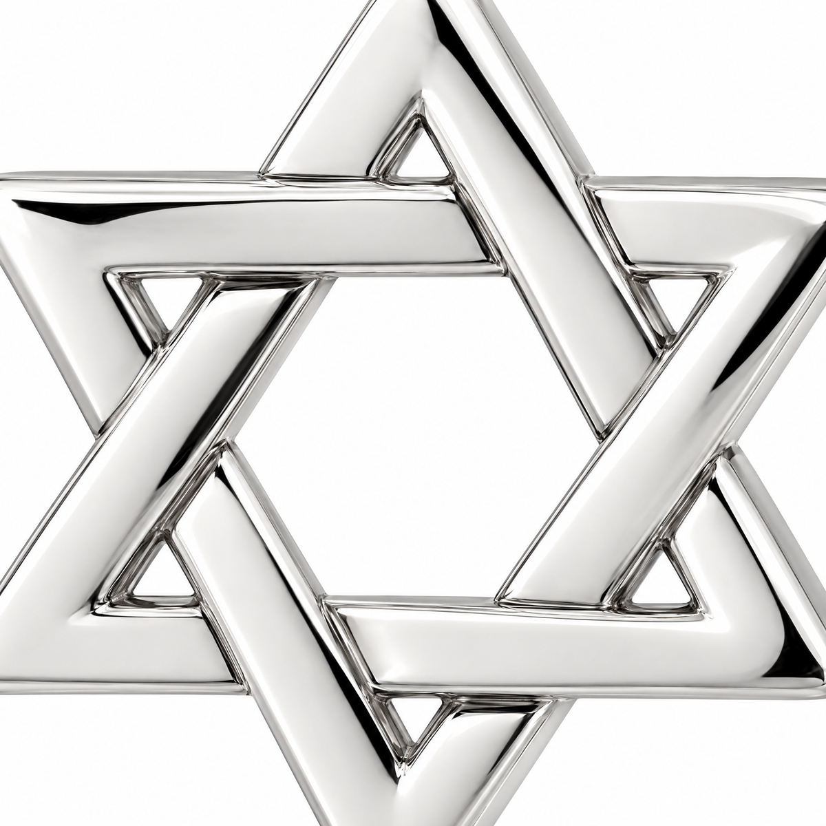 Star of David Silver Mini — close-up detail; AI-generated design visualization