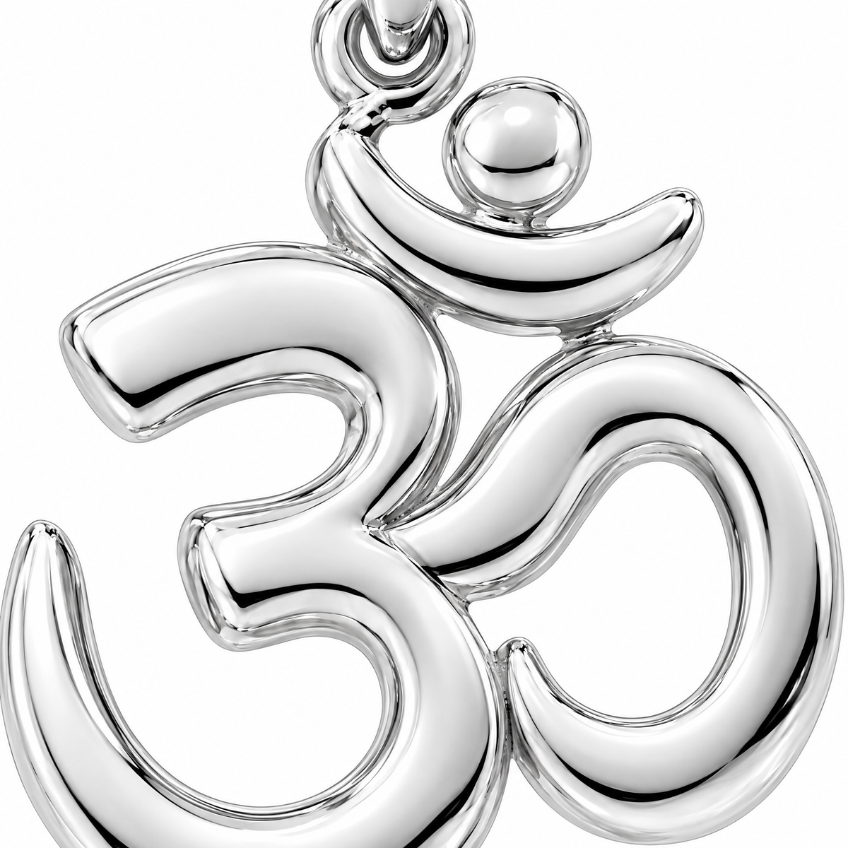 Om symbol Silver Mini — close-up detail; AI-generated design visualization