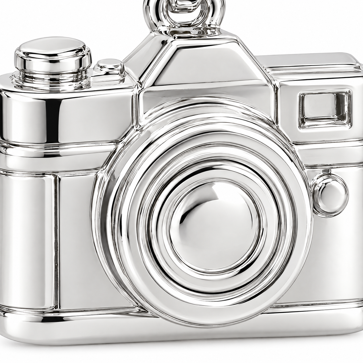 Camera Silver Mini — close-up detail; AI-generated design visualization