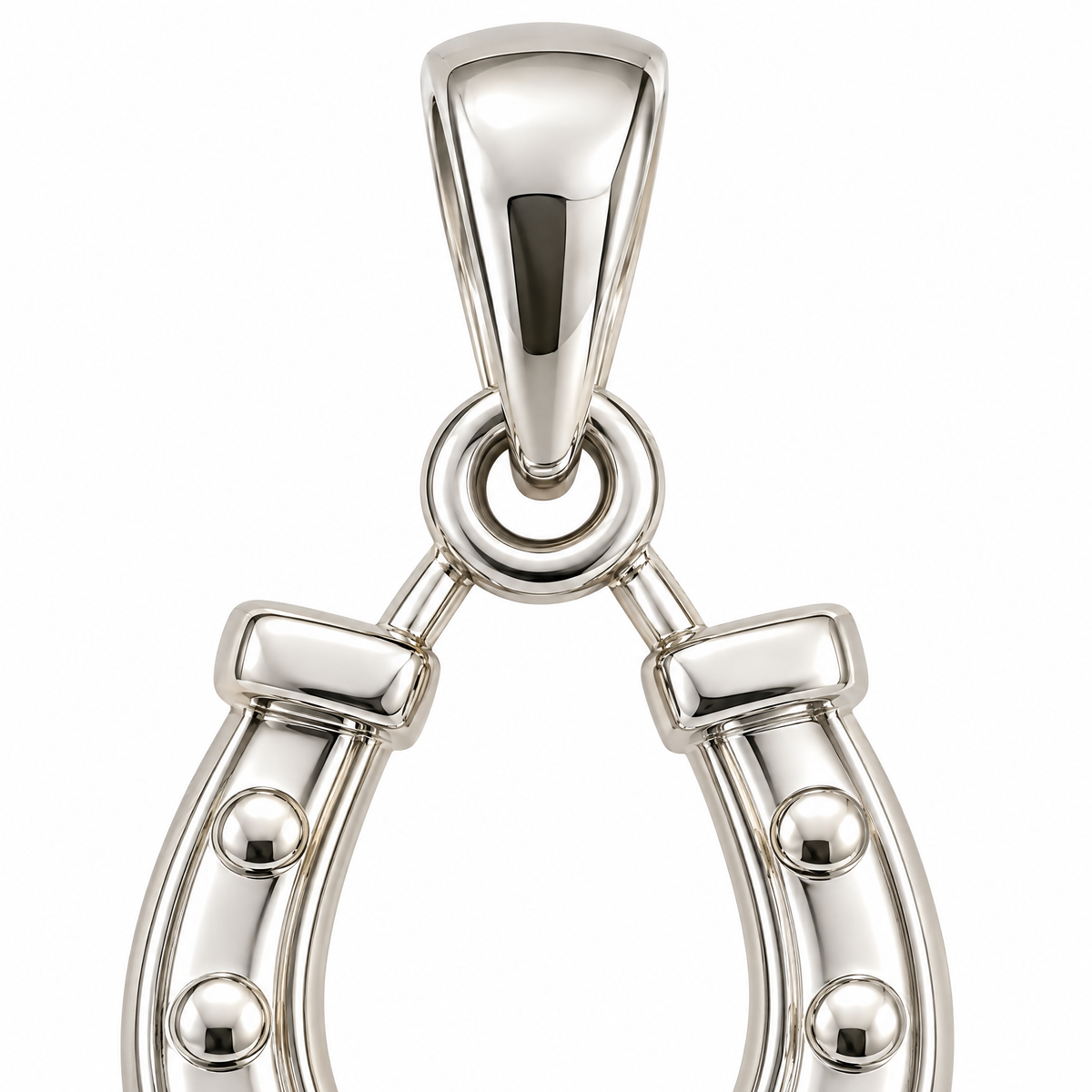 Horseshoe Silver Mini — close-up detail; AI-generated design visualization