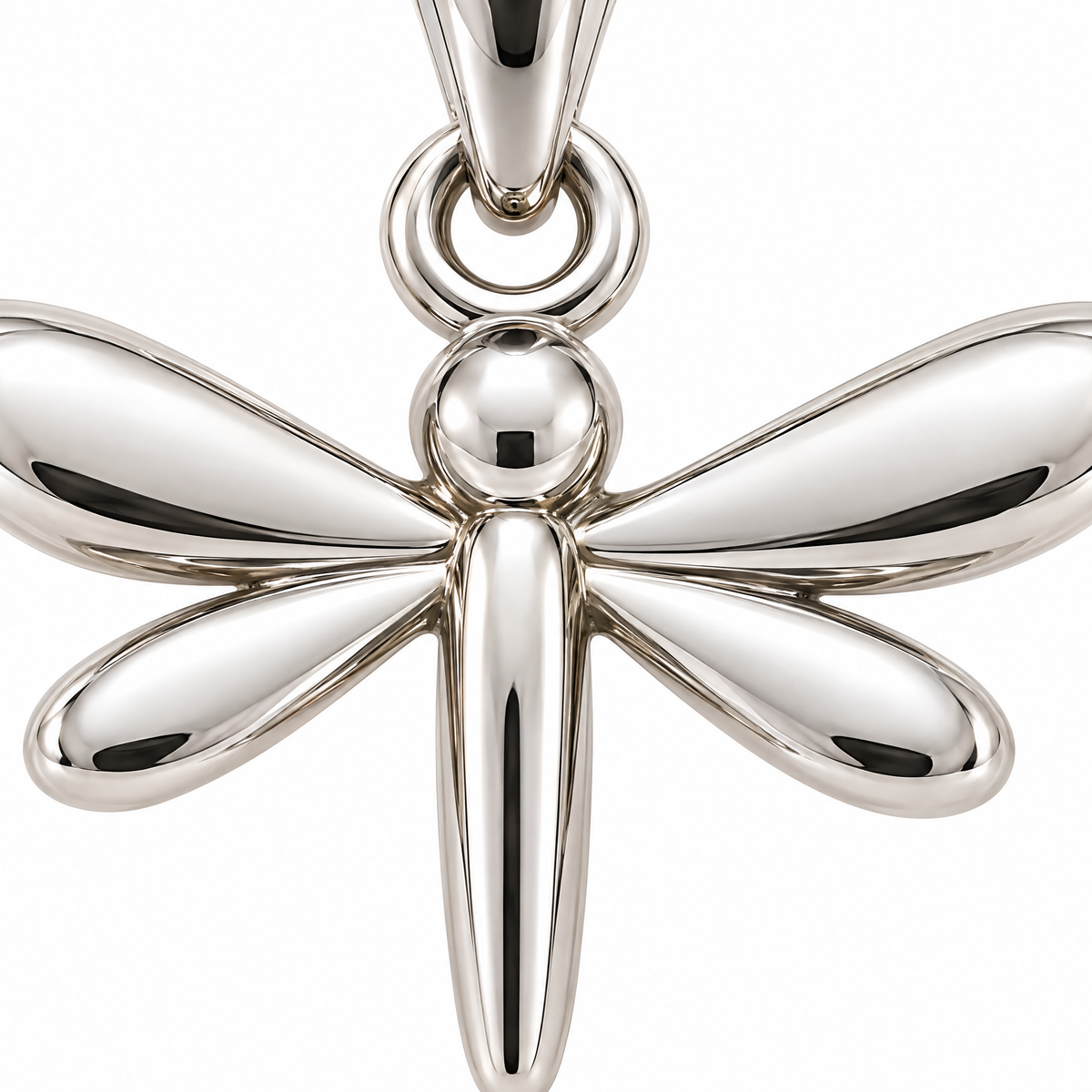 Dragonfly Silver Mini — close-up detail; AI-generated design visualization