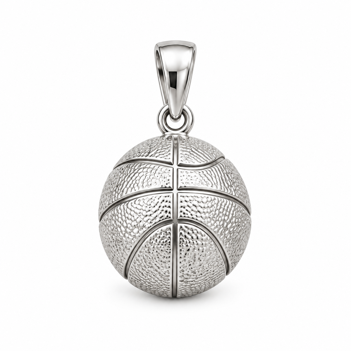 Basketball silver counterpart — full white-metal design reference; AI-generated rendering