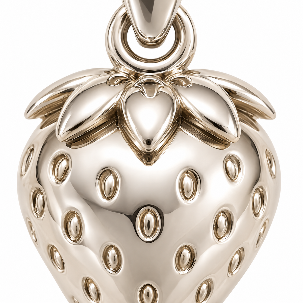 Strawberry Silver Mini — close-up detail; AI-generated design visualization