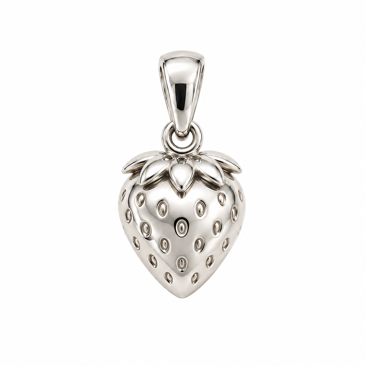Strawberry silver counterpart — full white-metal design reference; AI-generated rendering
