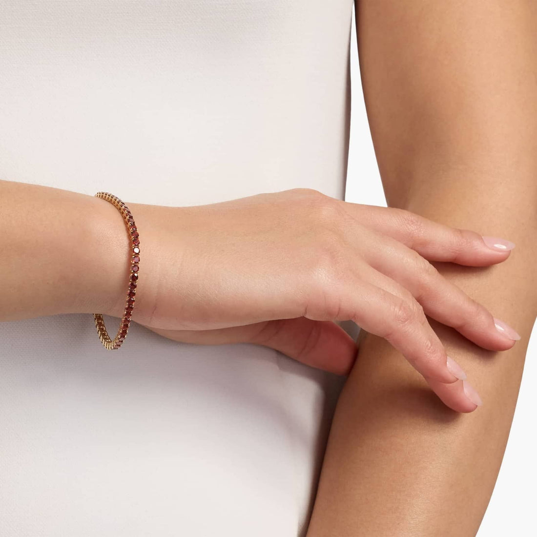 Garnet and Diamond Halo Pendant in 14k White Gold