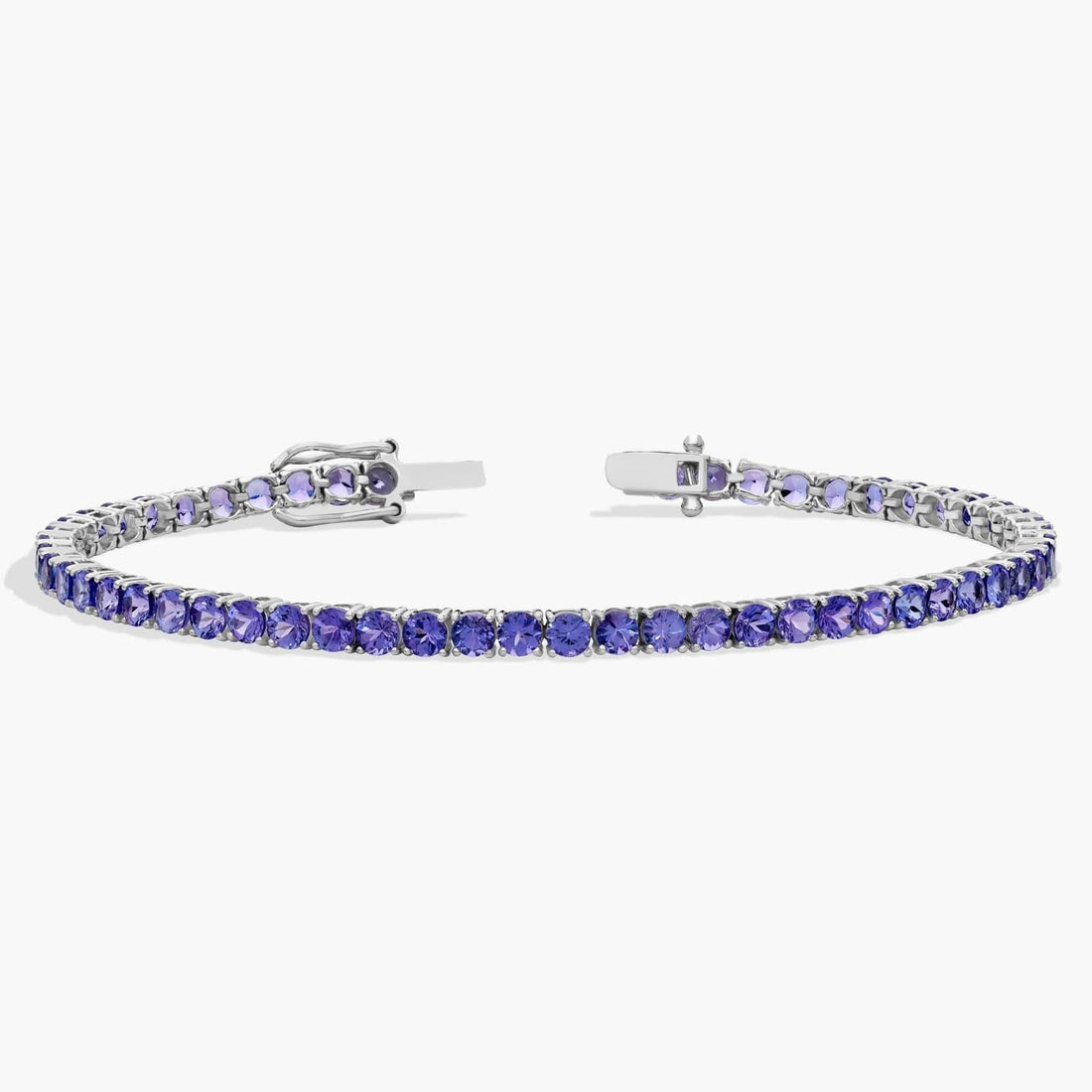 Tanzanite Birthstone Tennis Bracelet in 14K White Gold