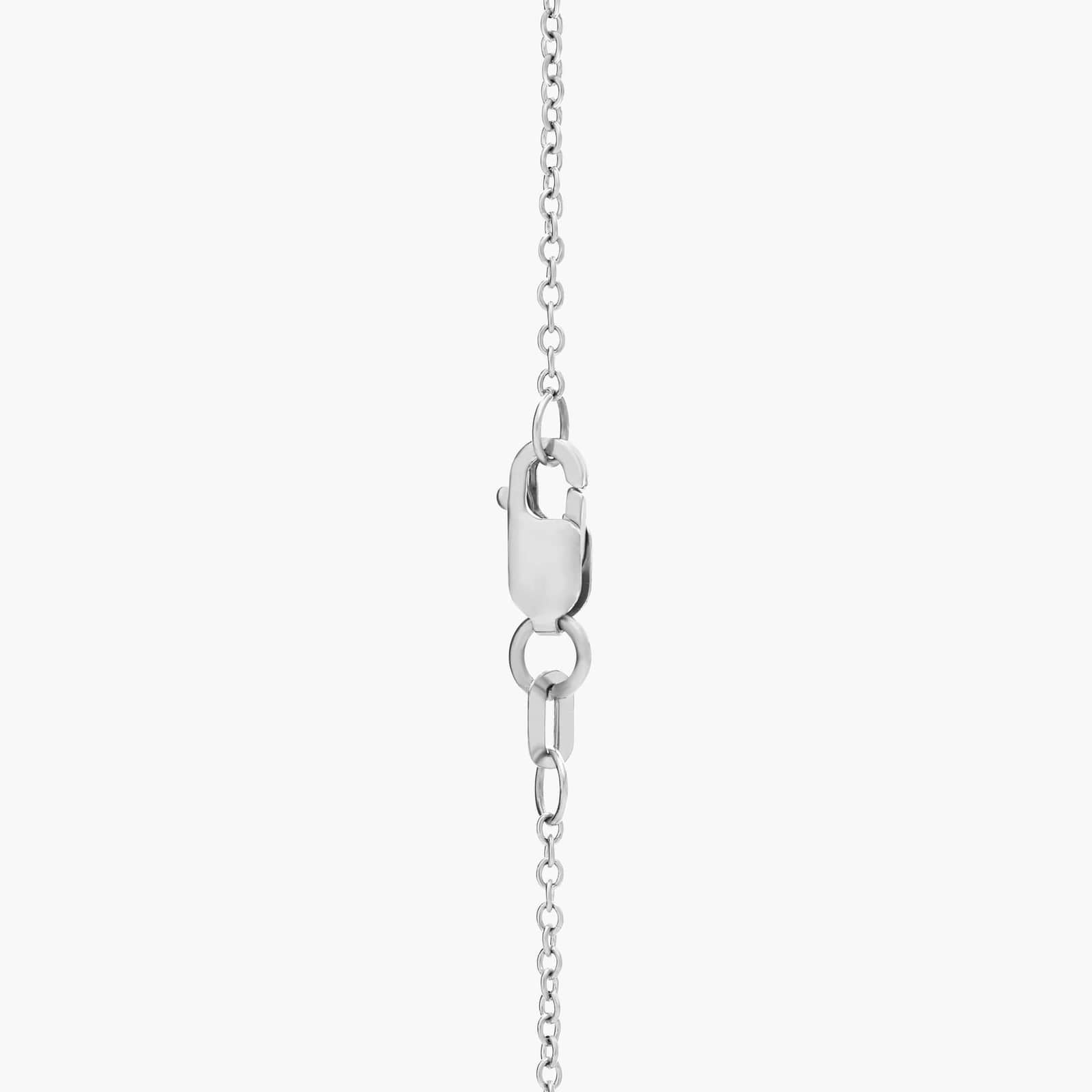 Luna Sapphire and Diamond Heart Pendant Necklace in 14k White Gold