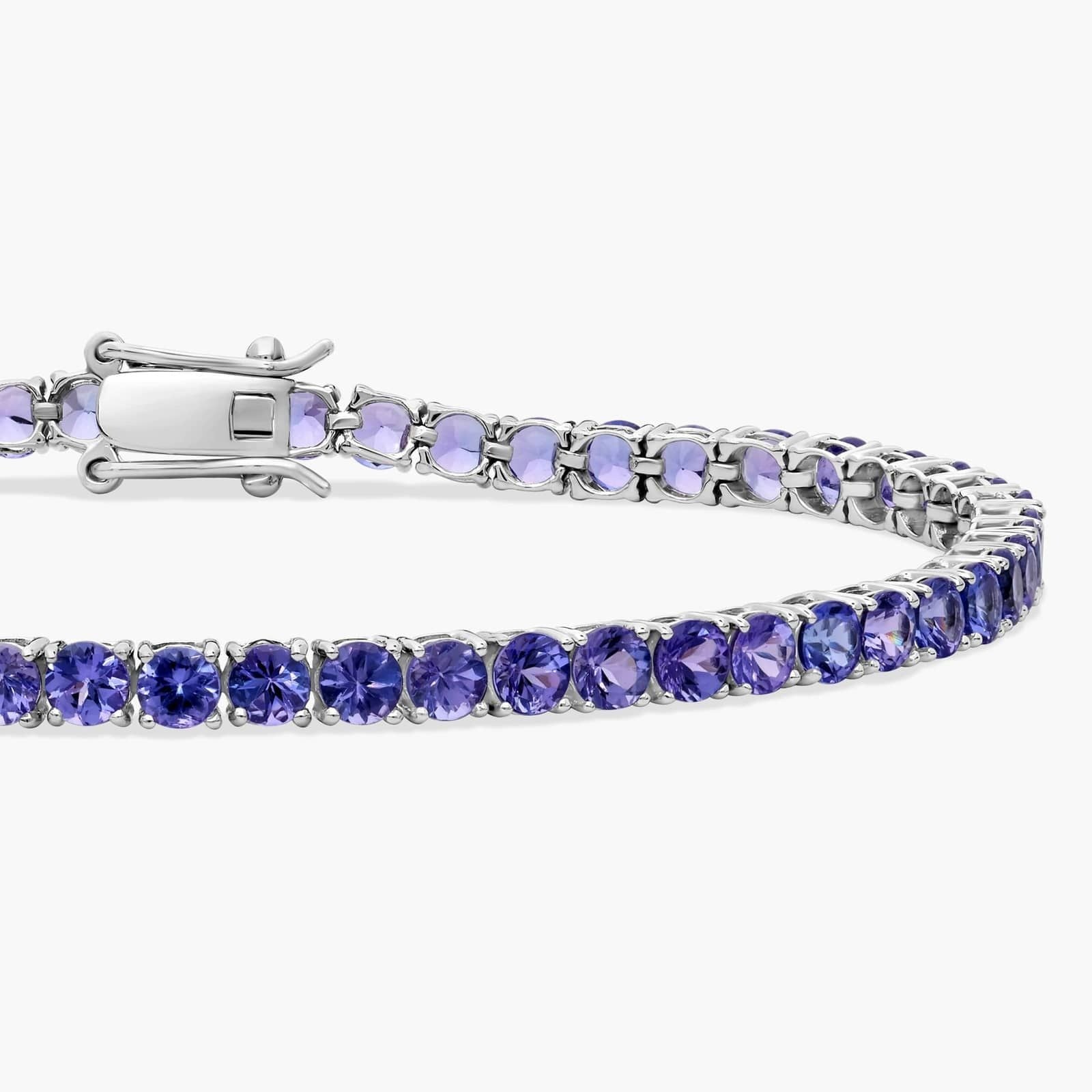Tanzanite Birthstone Tennis Bracelet in 14K White Gold