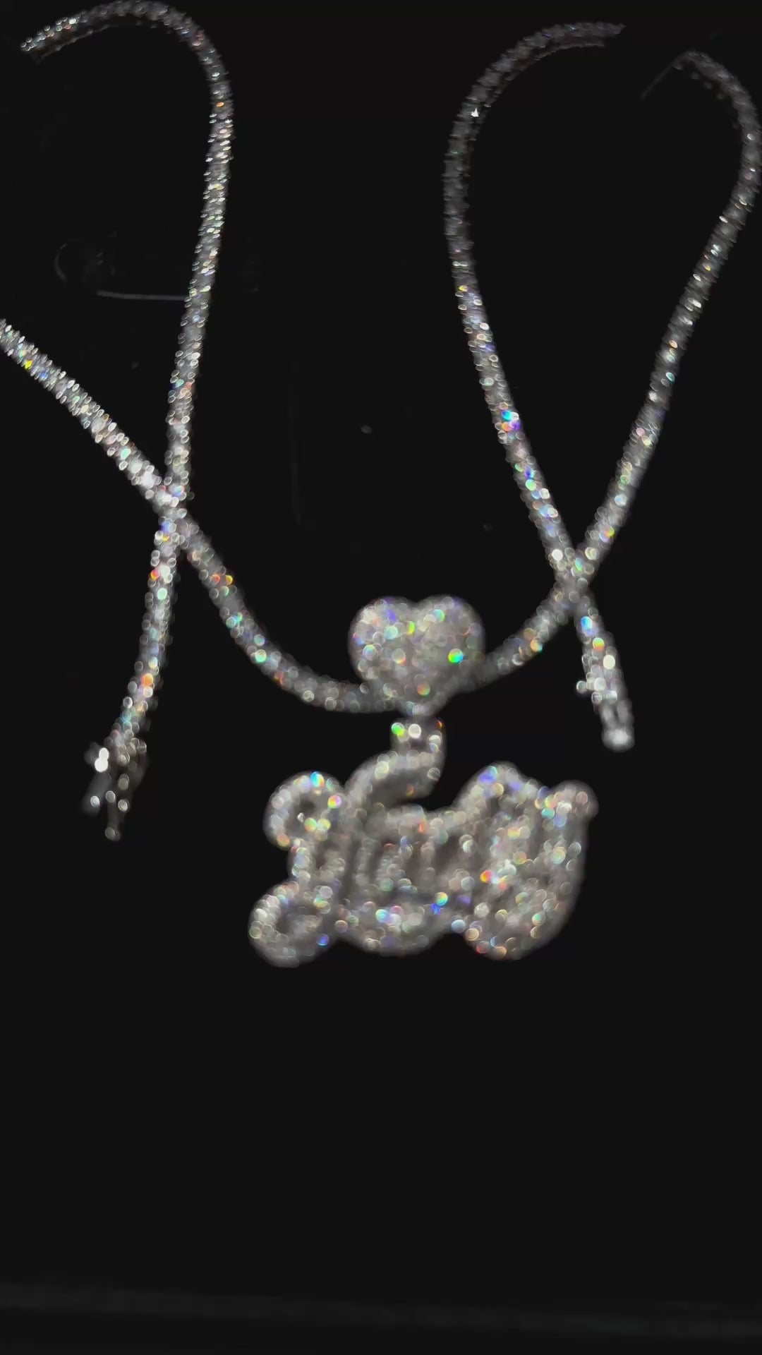 Gold & Diamond Name Pendant