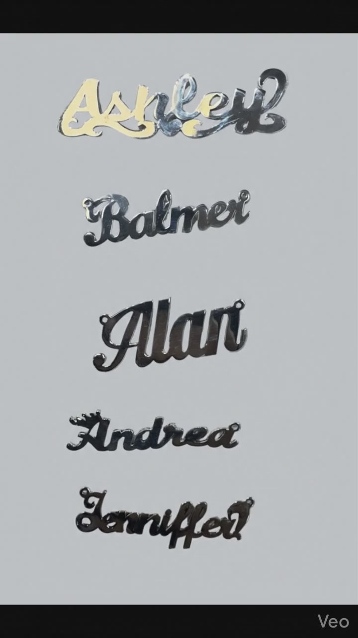 925 Silver Name + Chain