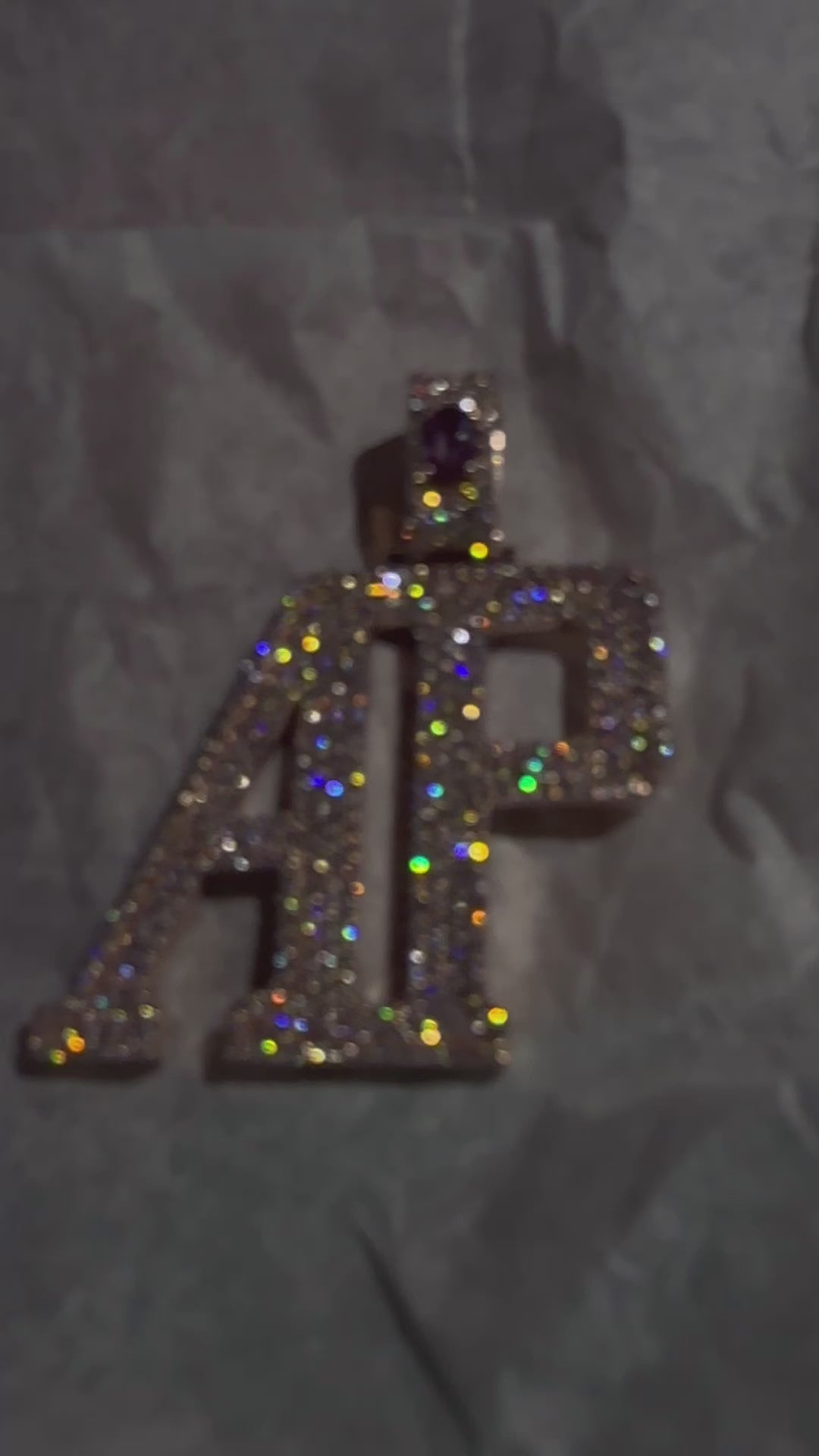 Gold & Diamond 7.5 Ctw 2-letter Custom Pendant