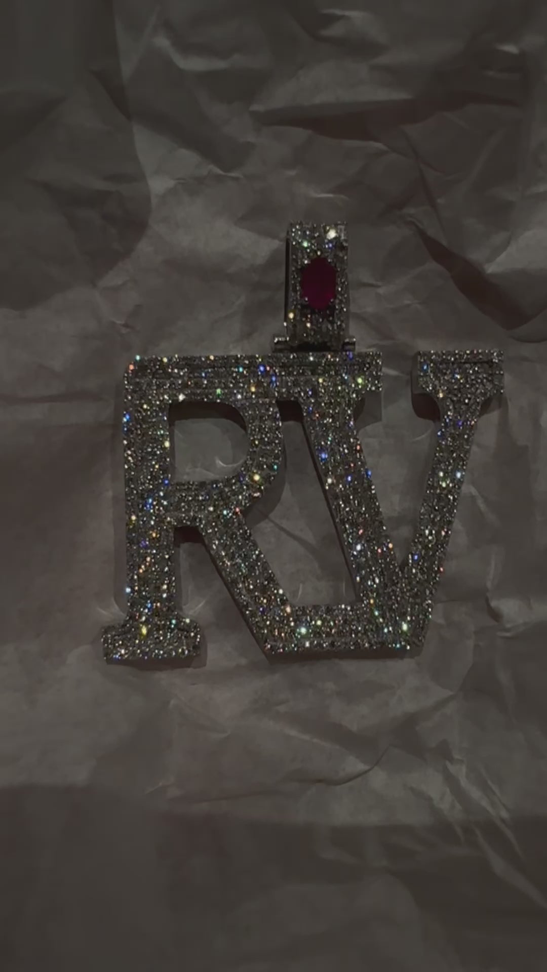 Gold & Diamond 7.5 Ctw 2-letter Custom Pendant