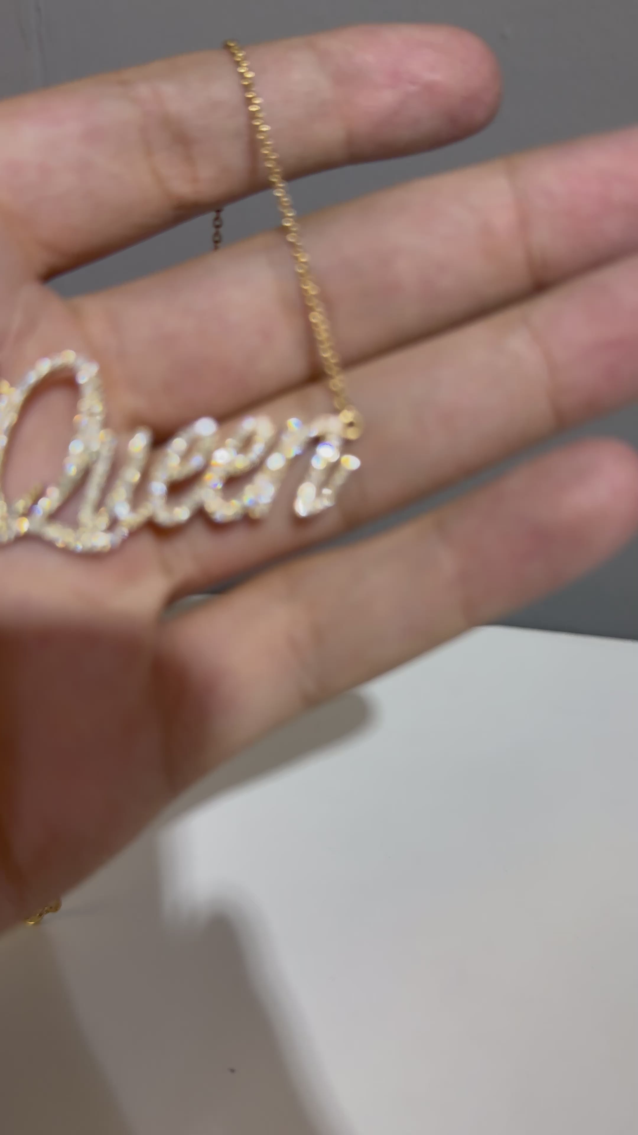 14k Gold & Diamond Name + Necklace