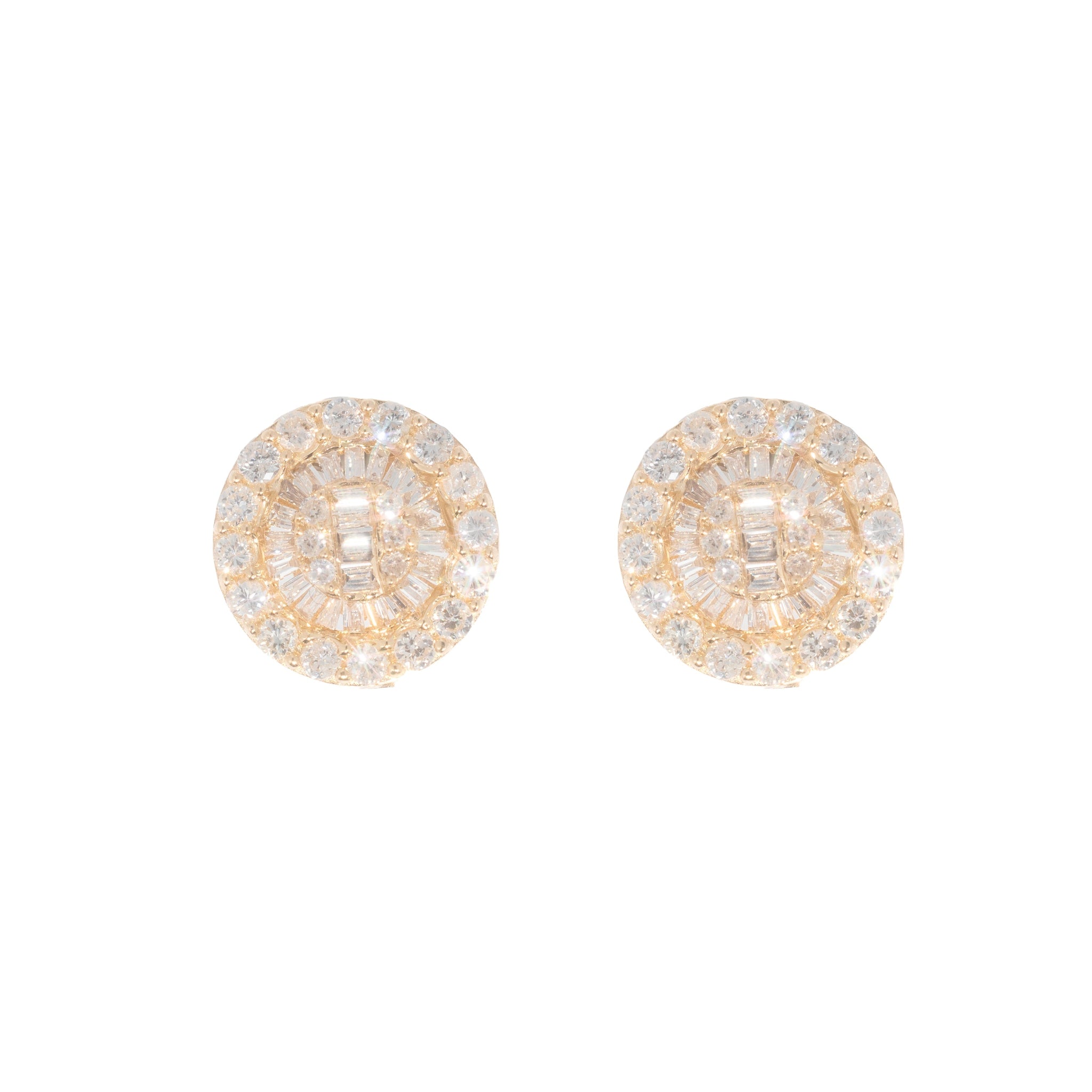 Earrings With Diamonds & Baguettes