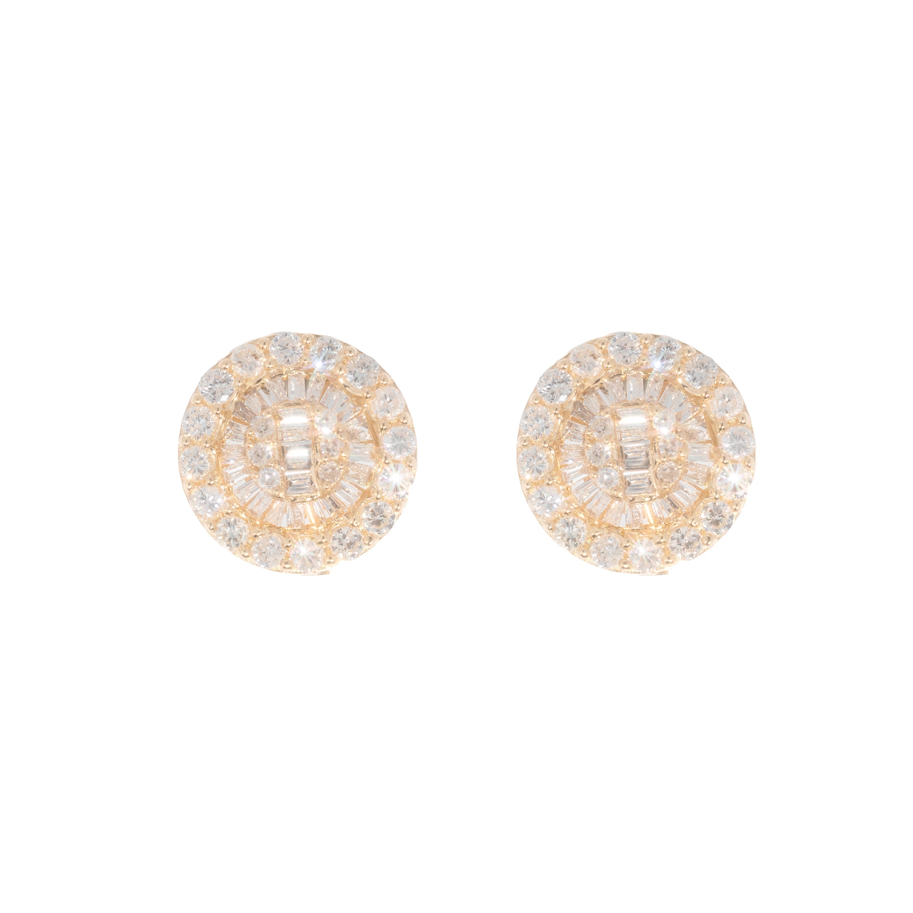 Earrings With Diamonds & Baguettes