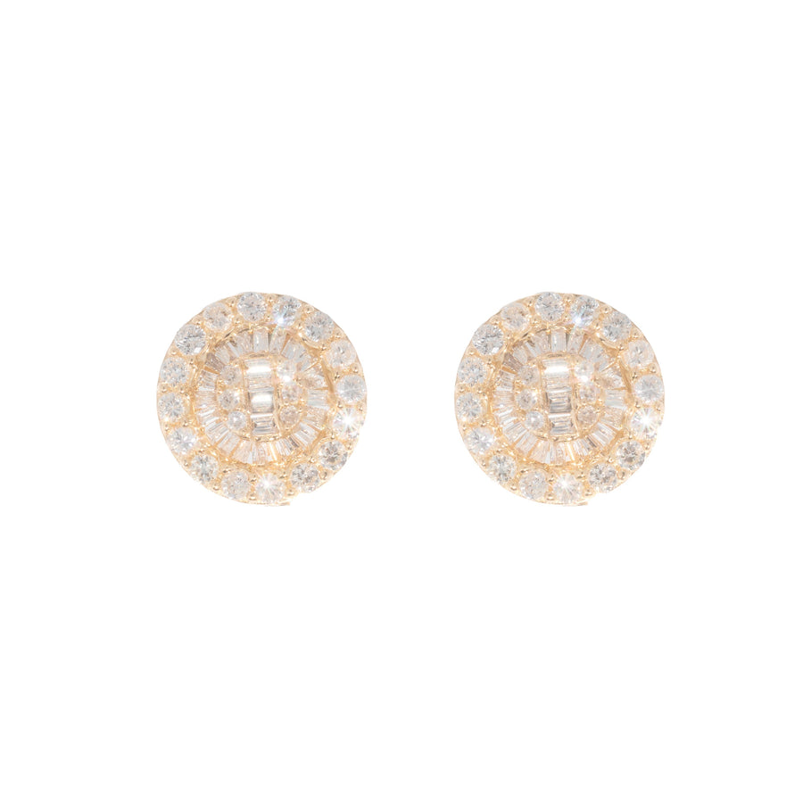 Earrings With Diamonds & Baguettes