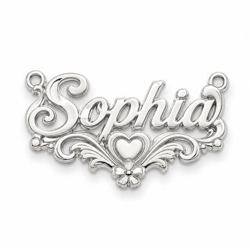 Example personalized 925 sterling silver name necklace in Sophia style, chain included