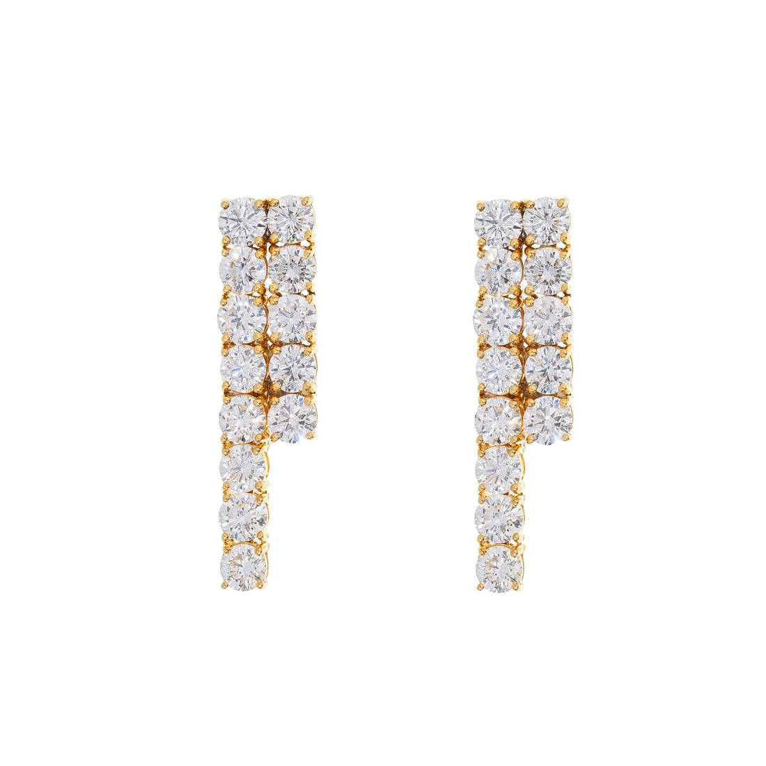 8.06ct lab-grown diamond fancy earrings – 14K yellow gold – 1Luxury Miami