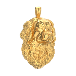Bernese Mountain Dog gold dog pendant — design render