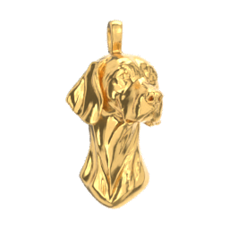 German Shorthaired Pointer gold dog pendant — design render