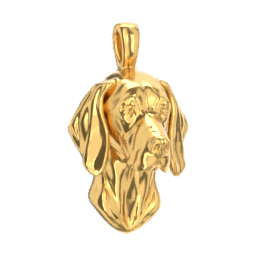 Weimaraner gold dog pendant — design render